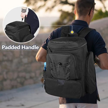 GOBUROS Pickleball Paddle Bag Backpack for 4 Rackets with Fence Hook, Pickleball Equipment Bag with Shoe Compartment for Men Women, Bag Only