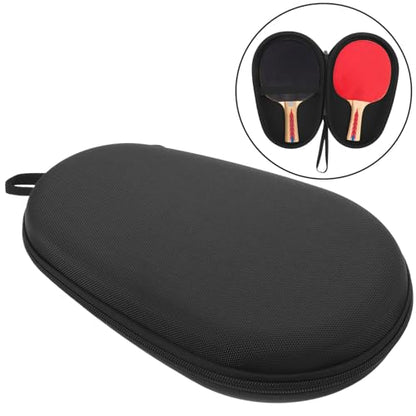 VALICLUD Table Tennis Paddle Storage Bag Eva Hard Shell Protective Case Black Nylon Portable Racket Organizer for Indoor and Outdoor Use