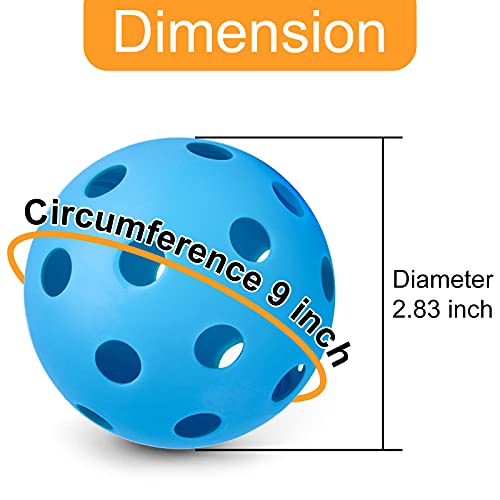 Coopay 14/48 Pack Practice Baseball Softball, Plastic Training Balls Lightweight Hollow Limited Flight Softballs for Hitting, Pitching, Batting Training Indoor Outdoor Use - color: Blue, style: 14 Pack