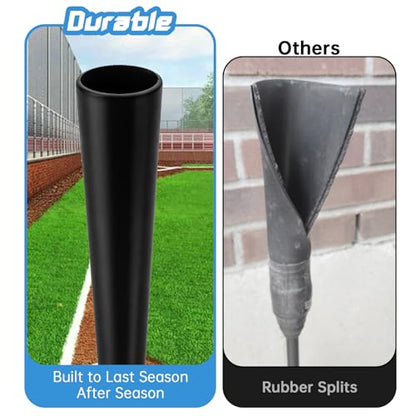 2 Pcs Replacement Batting Tee Topper Compatible with Tanner Tee, Ball Rest Rubber Cup for Practice Training Hitting Baseball or Softball, Black