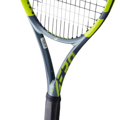 Babolat Pure Aero Tennis Racquet – 9th Gen - Strung with 16g Babolat Syn Gut at Mid-Range Tension - size: 4 1/4" Grip, style: Black String