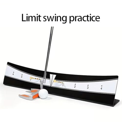 Golf Putting Plane Rails Compact Training Tool with Clear Markings Putter Trainer for Effective Strokes Improvement Putting Track Rails