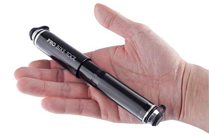 Pro Bike Tool Mini Bike Pump - Compact and Portable Bicycle Tire Pump for Fast Inflation - Compatible with Presta and Schrader Valves - Lightweight and Durable Design - Essential Bicycle Accessories - color: Black, style: Mini pump