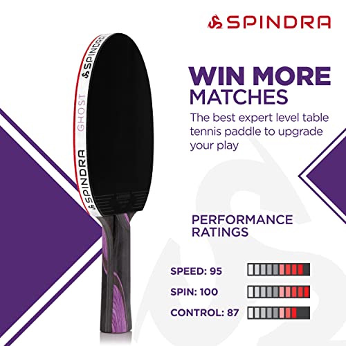 Performance Ping Pong Paddles, Advanced-Expert Table Tennis Paddles For Each Skill Level With Professional Rubbers & Carbon Layered Blades, 2025 Upgrade With Protective Case to Boost Your Game