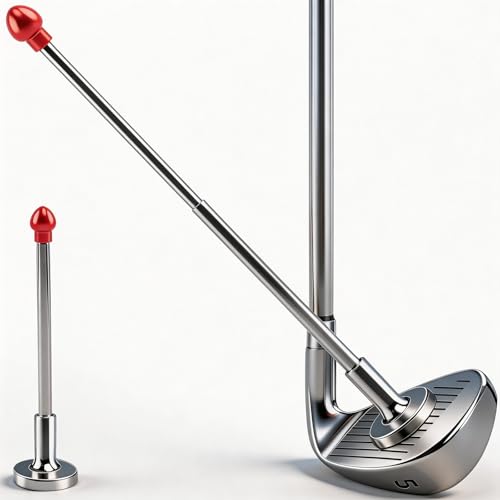 Golf Magnetic Alignment Rods, Golf Alignment Sticks, Golf Training Aid, Telescopic Golf Corrector to Visualize and Align Golf Shots, Ideal Golf Accessories and Swing Aids for Golfers - color: Red