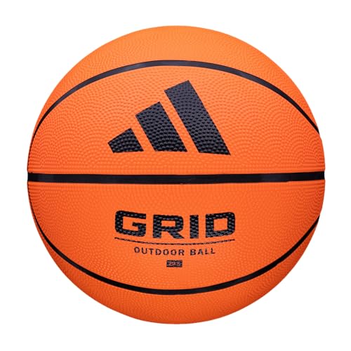 adidas | Grid | Recreational Rubber Basketball | Durable for Outdoor & Indoor Play - color: Orange, size: Size 7 (29.5")