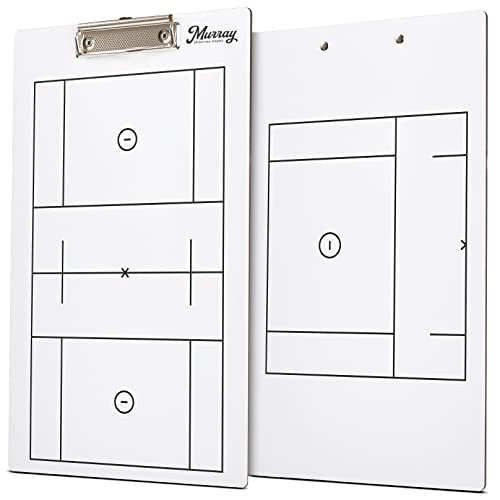 Murray Sporting Goods Dry Erase Coaches Clipboard | Double-Sided Dry Erase White Board - style: Lacrosse