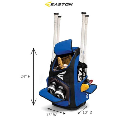 Easton | TRAVELER STAND-UP Wheeled Equipment Bag | Baseball & Softball | Multiple Colors - color: Turquoise / Blue