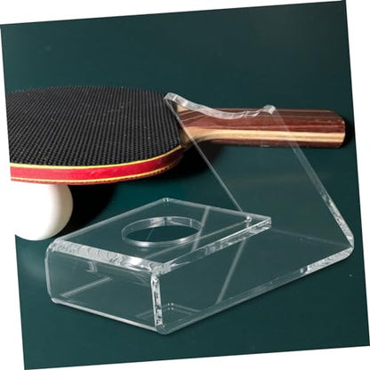 VICASKY 4pcs Clear Acrylic Paddle Display Stands - Adjustable Ping Pong Racket Holder for Showcasing Table Tennis, Sports Memorabilia & Collectibles, Home Office Trophy Case Decoration