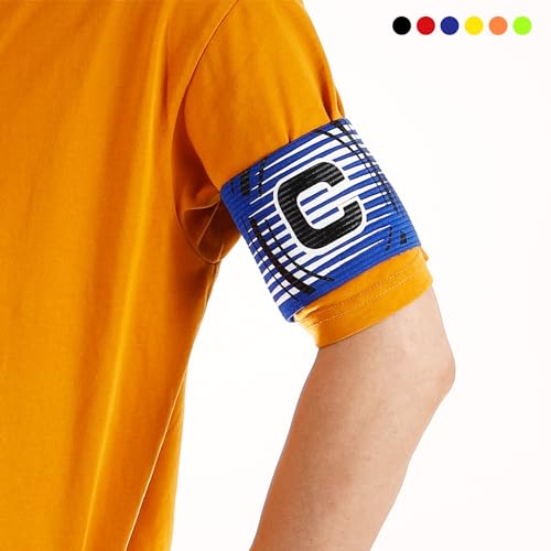 PATIKIL Captain Armband, 5 Pack Adjustable Elastic Soccer Captain's Arm Band for Outdoor Football Training Team, 5 Colors