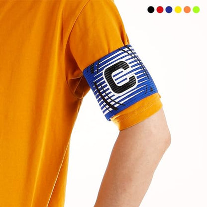 PATIKIL Captain Armband, 5 Pack Adjustable Elastic Soccer Captain's Arm Band for Outdoor Football Training Team, 5 Colors