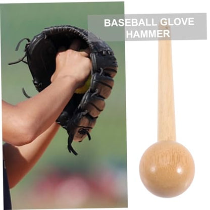 INOOMP 2pcs Mallet Wooden Accessories in Baseball Kids Mallets Portable Round Mini Glove Mitt Softball Breakin Headed Your Shaping Toy Accessory Pocket Shaper Breaking