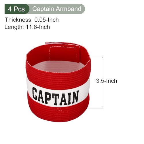 YOKIVE Captain Armband, Nylon Protective Arm Badge, Adjustable Flexibility, Great for Team Training Competitions - color: Red