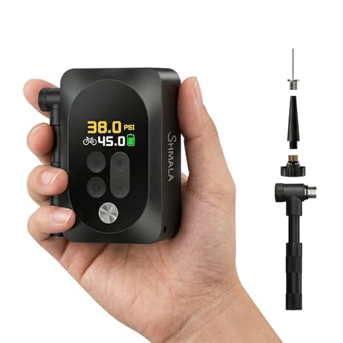 Mini Electric Bike Pump, 120g Ultra-Light 150 PSI Portable Bike Tire Inflator with Digital Gauge, USB-C Rechargeable Auto-Stop, Presta & Schrader for Road Mountain E-Bike