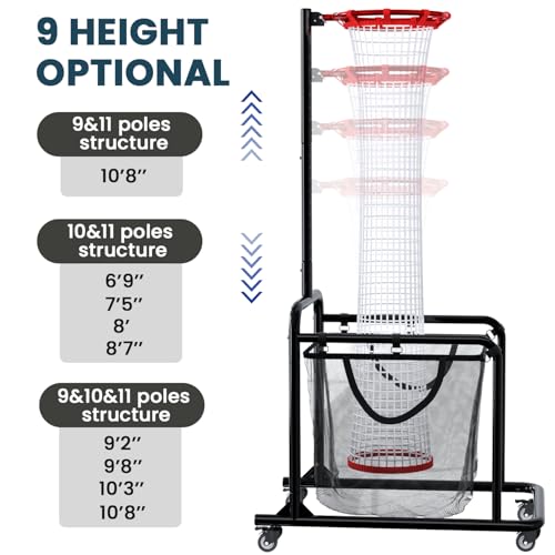 Volleyball Setter Training Equipment – Adjustable Height & Angle, Precision Target Cloth for Accurate Setting, Portable with Wheels, Ball Storage Net Bag Skill Levels