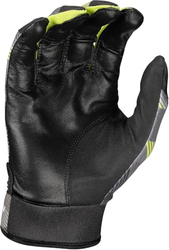 Easton | Moxie Batting Gloves | T-Ball/Baseball/Softball | Multiple Colors - color: Black/Optic Yellow, style: Youth Large