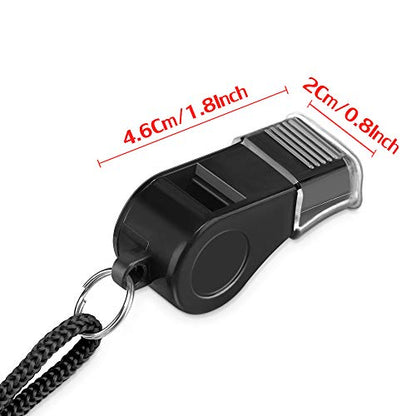 Whistle, 2 Packs Plastic Sports Whistles with Lanyard, Loud Crisp Sound Whistle Ideal for Coaches, Referees, and Officials - color: With Mouth Grip