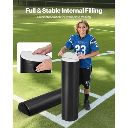 Happybuy 42.5 in PVC Football Tackling Dummies: Equipped with High - Density Sponge Blocking Pads and Handles. Ideal for Footwork Drills and Sports Training—Set of 2