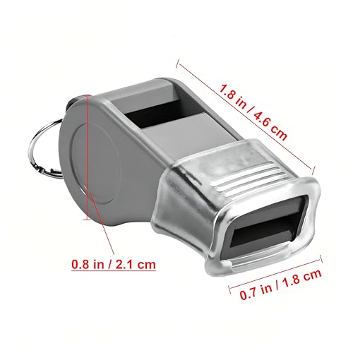 12 Packs Sports Whistles with Lanyard, for Coaches, Referees and Officials - color: Gray