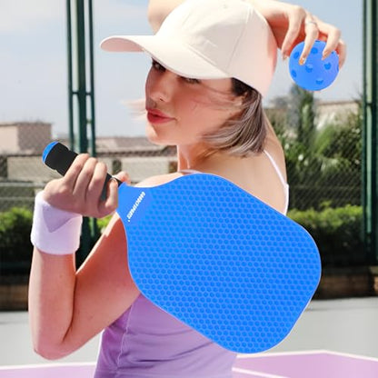 GOODLYSPORTS Kids Pickleball Paddles Set of 2 - Lightweight Pickleball Racket, Outdoor Games for Kids Ages 4-8, Pickleball Gifts for Training Beach & Backyard Ages 8-12