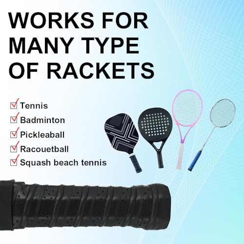 Pickleball Grip Tape 3pcs Overgrip Pickleball Paddle Grip Tape with Raised Ridge Replacement Grip Wrap Accessory for Pickleball Paddle Handle - color: Black