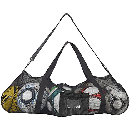 Athllete Extra-Large Heavy-Duty Soccer Ball Bag (34” X 24”) with Shoulder Strap, Basketball Duffel Bag, Mesh Bags with Drawstrings, Heavy Duty Ball Bag, Ball Bags, Dive Bag, Sports Equipment Bag