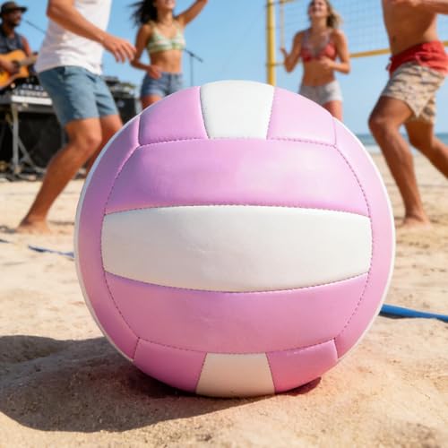 Soft Volleyball,Soft Elastic Thick Quiet Universal,Outdoor Play Training Volleyball - for Professionals Enthusiasts Beginners Kids Adults Teen Family Friends