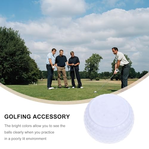Abaodam 2pcs Flat Shape Golfing Practice Balls for Putting Training Lightweight and Durable Golfing Aids for Use for Beginners and Professionals