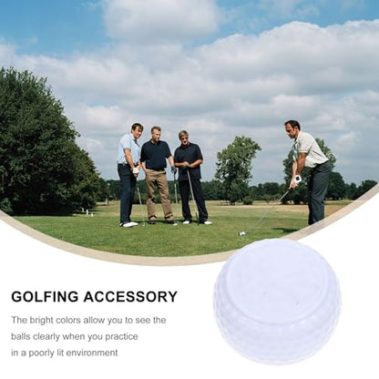 Abaodam 2pcs Flat Shape Golfing Practice Balls for Putting Training Lightweight and Durable Golfing Aids for Use for Beginners and Professionals