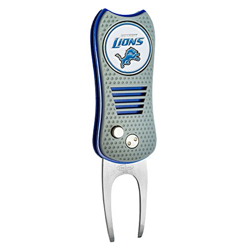 Team Golf NFL Switchblade Divot Tool with Double-Sided Magnetic Ball Marker, Features Patented Single Prong Design, Causes Less Damage to Greens, Switchblade Mechanism