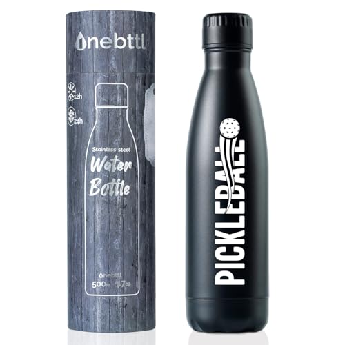 Onebttl Pickleball Gifts for Pickleball Lovers, Pickleball Accessories, 17oz Insulated Stainless Steel Drinking Bottle, Best Gifts for Christmas/Birthday