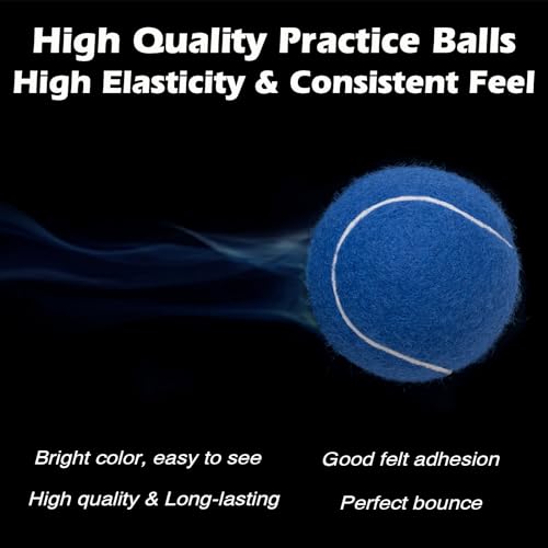SUNEZLGO 12 Pack Tennis Balls, Advanced Pressure Training Tennis Balls Practice Balls, Tennis Balls for Dogs, Thickened Tennis with Mesh Bag for Transport, Beginner Exercise Ball, Sturdy High Elastic