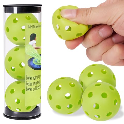 Mini Pickleball Training Balls - Warm Up Pickleball Drills, Enhance Reaction Time & Hand-Eye Coordination | Ideal Gift for All Ages and Skill Level - color: 1- Green