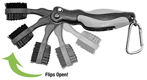 JEF World of Golf Flip 'N' Pure Brush - color: Black/Gray