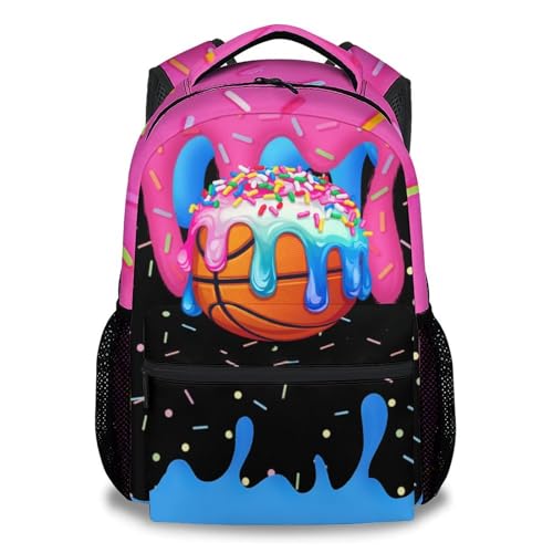 Backpack for Boys Kids - Basketball Sports Backpack Youth Player Drip Design Kids Toddler Schoolbag Large Capacity 17" for Kindergarten Elementary - color: Blue