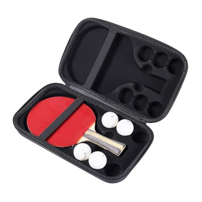 Ping Pong Paddle Case,Table Tennis Racket Case,Carrying Case Fits for 2 Paddles and 4 Balls (Case Only)