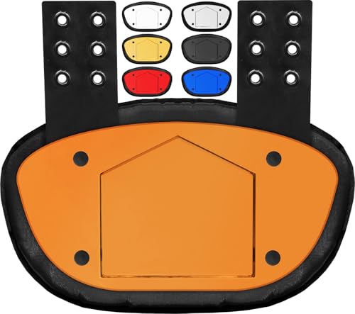 Football Backplate for Shoulder Pads with High Impact Padding, Adult & Youth Lower Backplate Football - color: Chrome Bronze Gold, size: Youth