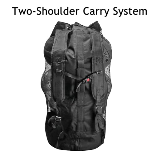 Professional Large Meshes Ball Bags with Shoulder Strap Soccer Meshes Equipment Ball Bags Basketball Gear Storage Backpack with Adjustable Padded Shoulder Strap