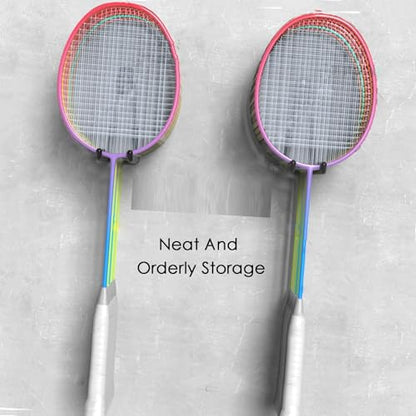 Tennis Racket Storage Rack, Ball Racket Metal Organizer,Wall Mounted Table Tennis Rackets Organizer Holder, for Badminton Rackets Tennis Rackets Table Tennis