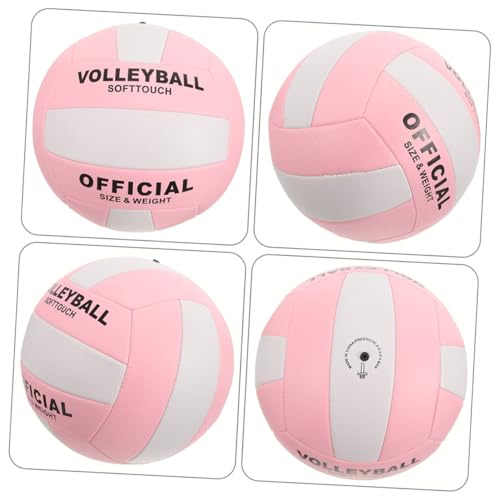 POPETPOP Soft Indoor Volleyball Practice Ball for Adults, Standard Size 5, Soft-Touch Explosion-Proof Machine-Seamed Training Volleyball for Entrance Exam and Indoor Sports