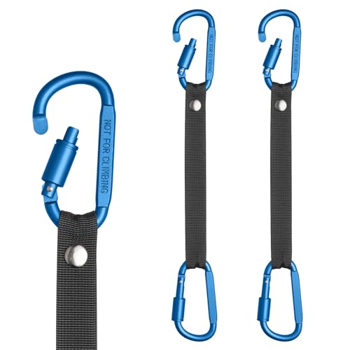 Bag Hook for Fence, Aluminum Alloy Carabiner Strap for Hanging Baseball Softball Pickleball Tennis Bags (Blue 2) - color: Blue