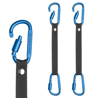 Bag Hook for Fence, Aluminum Alloy Carabiner Strap for Hanging Baseball Softball Pickleball Tennis Bags (Blue 2) - color: Blue