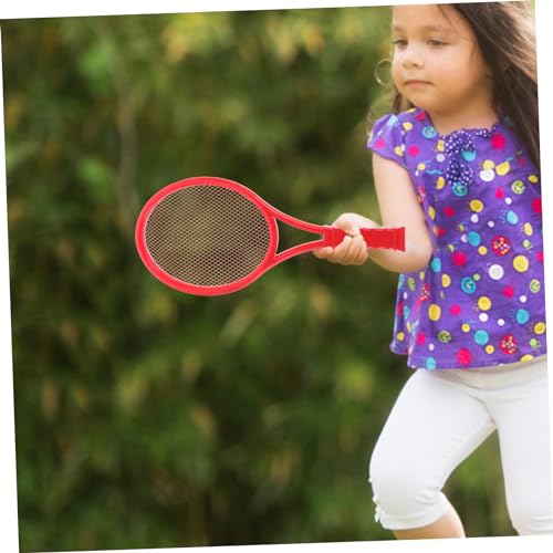UKCOCO 2pcs Boys and Girls Tennis Racket Set Plastic Tennis Rackets for Boys Girls Outdoor Play Random