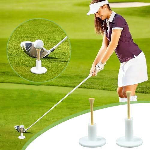 12 Pack Rubber Golf Tees for Mats, 2-Height Cross Base Non-Slip Design Practice Tees for Indoor Outdoor Driving Range and Simulator, for Golf Enthusiasts Home Practice and Training Aids