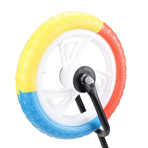 Table Tennis Solo Practice Trainer, Iron Table Tennis Stroke Trainer Wheel with Adjustable Arm & Angle, Fits Most Tables for Spin & Coordination Drills