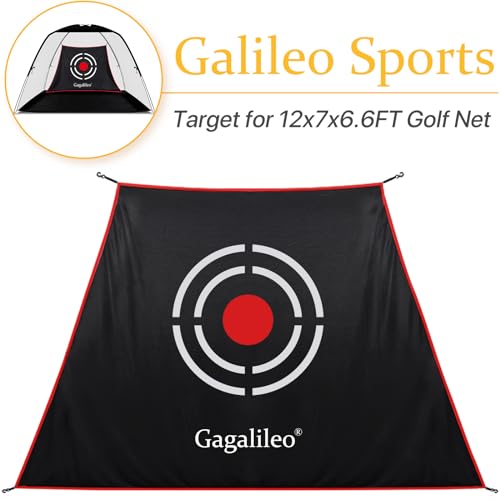 Gagalileo Golf Target Cloth: Protective Net Portable Easy Setup with S-Hooks & Ropes Indoor Outdoor Practice All Golfers Training Accuracy for Backyard Garage - size: 7.9x5x4.3FT