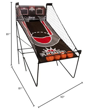 Triumph Playmaker Shootout Basketball Arcade Game – Electronic Scorer, LED Display, 8 Game Modes, 4 Balls, Pump & Quick Connect Frame – Fast-Paced Indoor Fun for Kids, Teens & Family Game Nights