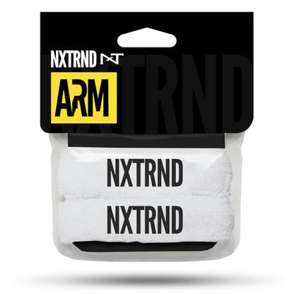 1 Pair Nxtrnd Bicep Bands, Sweat-Absorbent Arm Sweatbands, Football Accessory - color: White