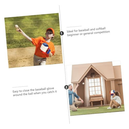 Yardwe PU Leather Baseball Glove Infielder Pitcher Training Protective Mitt Red Flexible Thickened Cushioning for Youth and Adult Players