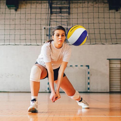 Official Size 5 Volleyball Soft Touch Volleyball Microfiber Composite Cover, Uni-Bladder Foam Wrapped Construction for Gentle Impact, 8-Panel Design Indoor Outdoor Practice Competition